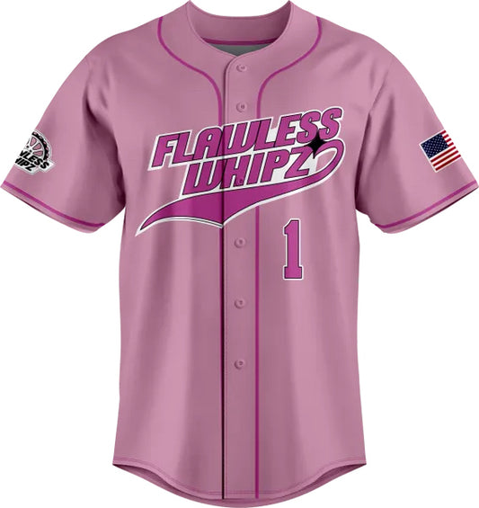 PINK FULL BUTTON JERSEY