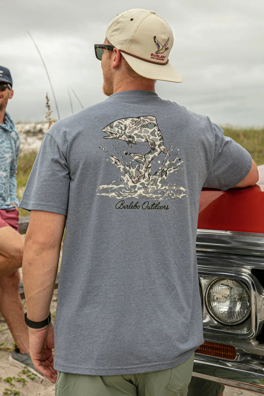 JUMPING CAMO FISH SHORT SLEEVE XL